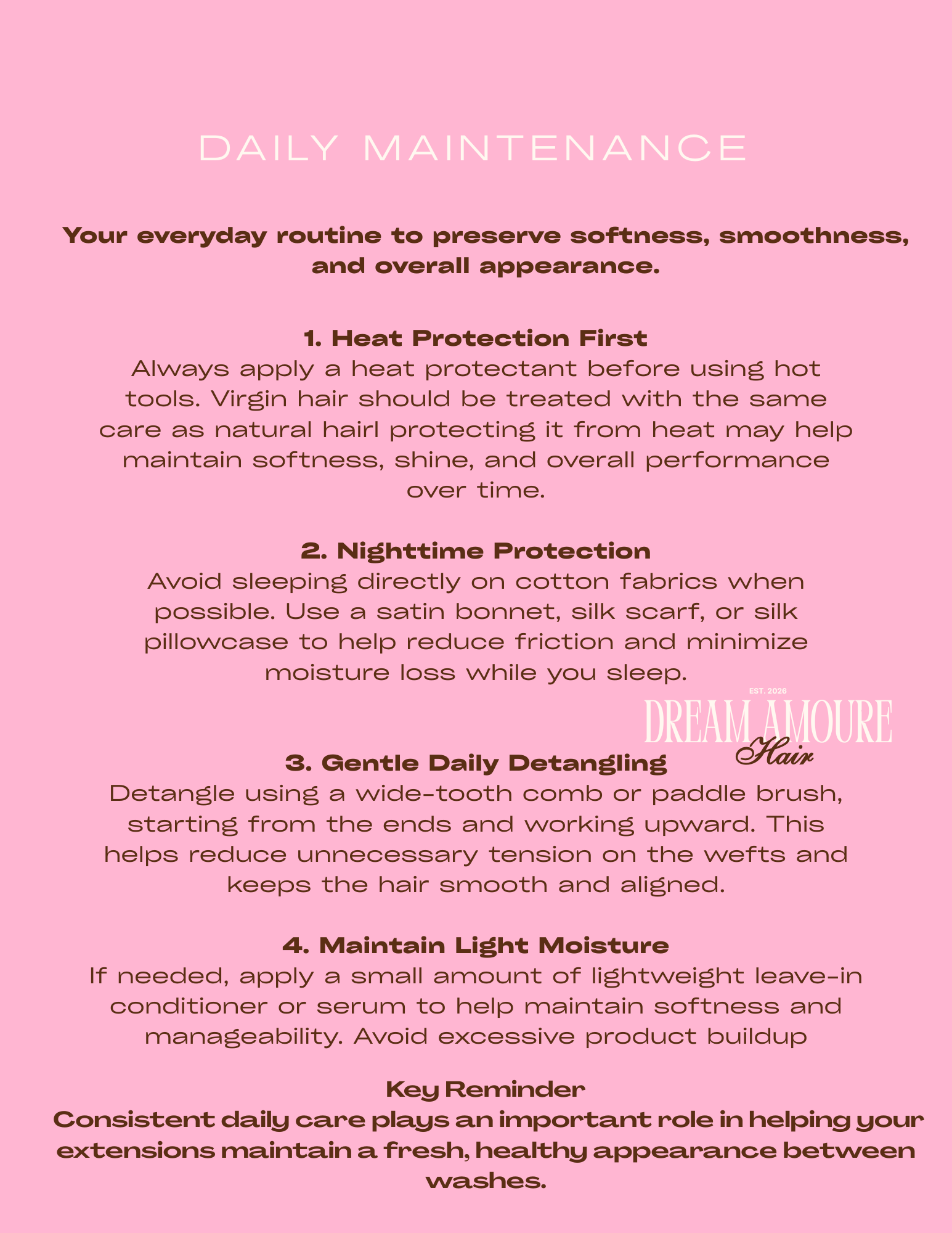 DreamAmoureHair Hair Care E-Book