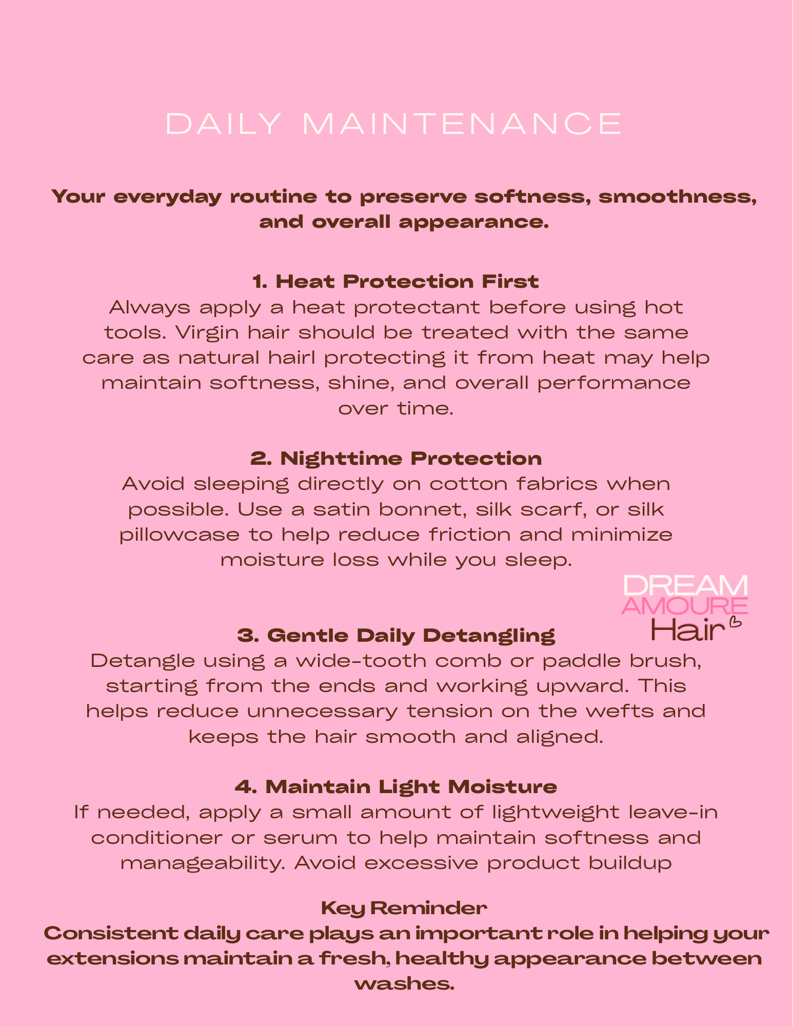DreamAmoureHair Hair Care E-Book