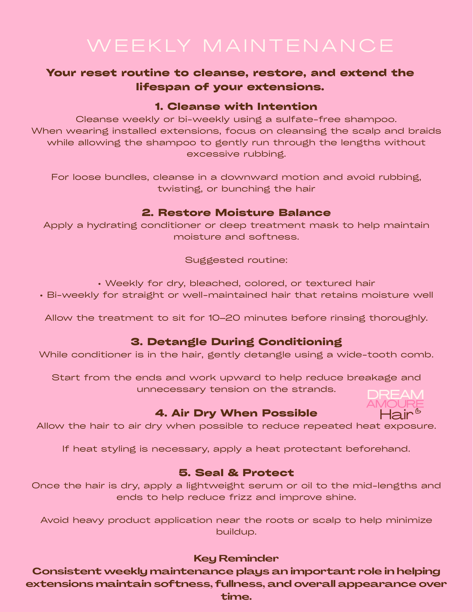 DreamAmoureHair Hair Care E-Book